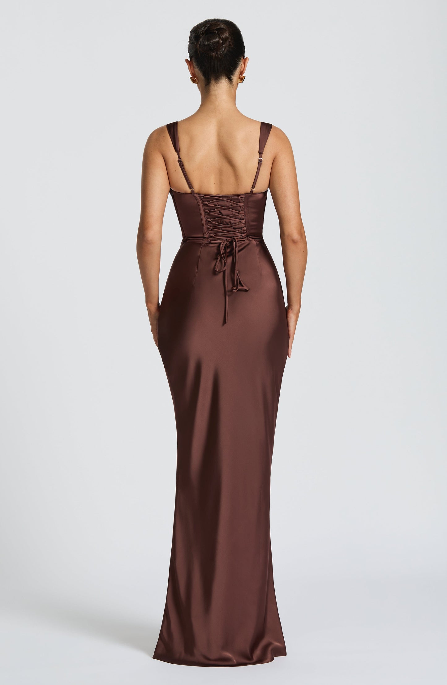 Damen Kleid mit eckigem Ausschnitt breiten Trägern | Maxi