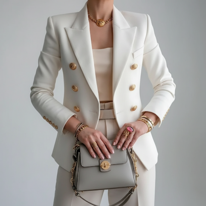 Dámské sako | Dvojřadý design a elegantní silueta | Stylové pro práci i volný čas