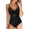 Costume da bagno donna intero effetto incrociato scollo a V vestibilità aderente | Classico