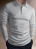 Mateusz | Herren Slim-Fit Poloshirt mit langen Ärmeln