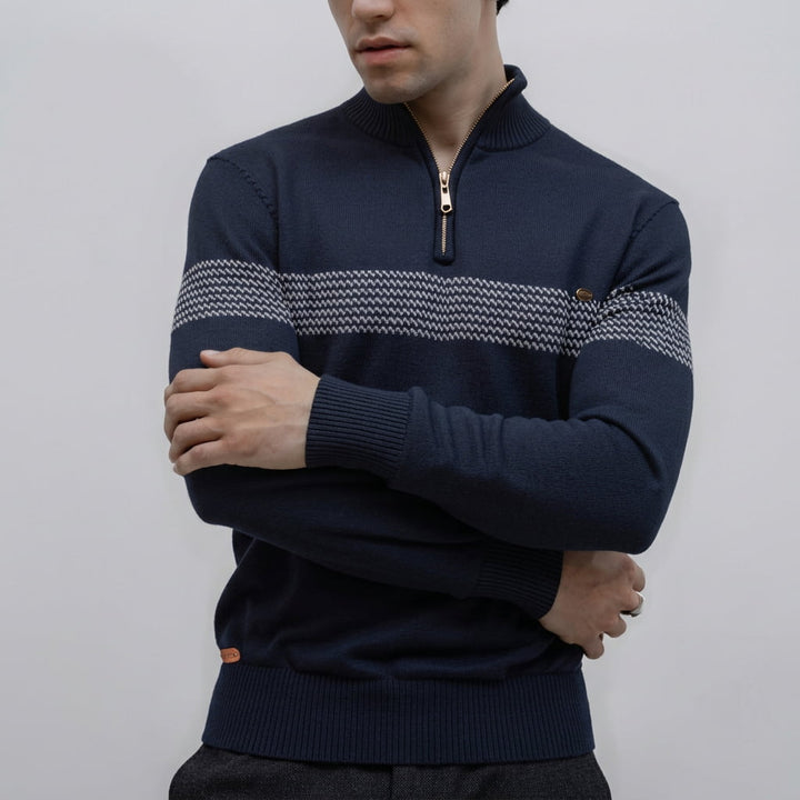 Herren Langarm Quarter-Zip Pullover | Smart Casual Kleidung