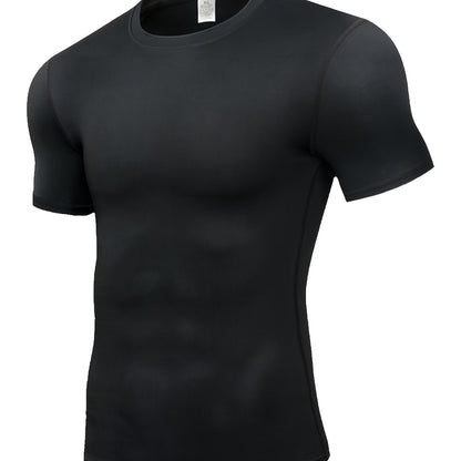 Men's Compression Sports Fitness Training Short Sleeve Shirt | Slim Fit