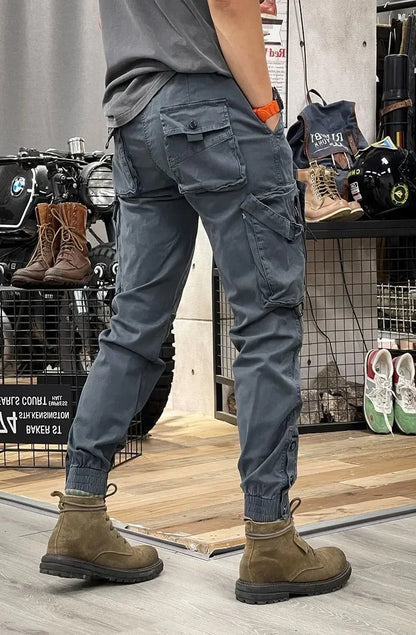 Herren-Cargohose mit aufgesetzten Taschen vorne | Schlank Passform