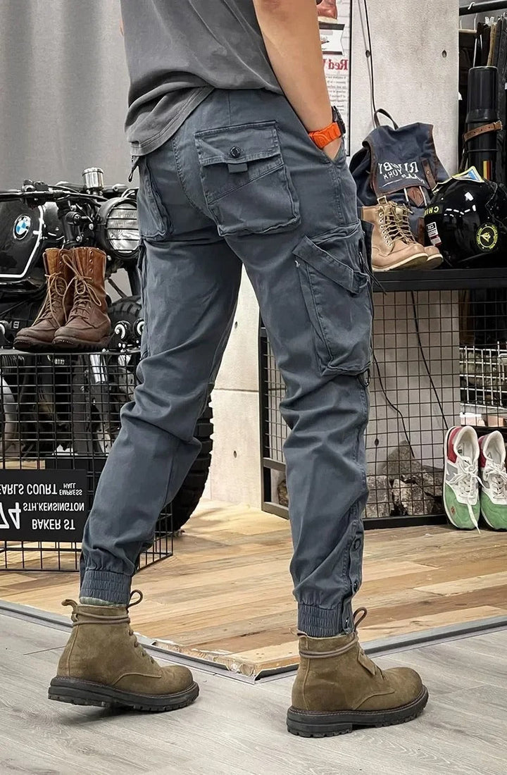 Pánské cargo kalhoty s našitými kapsami vpředu | Slim fit