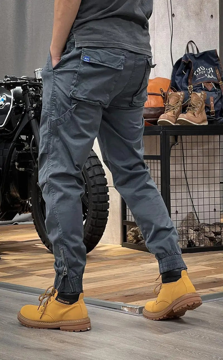 Pánské cargo kalhoty s našitými kapsami vpředu | Slim fit