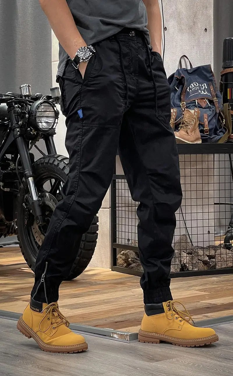 Pánské cargo kalhoty s našitými kapsami vpředu | Slim fit