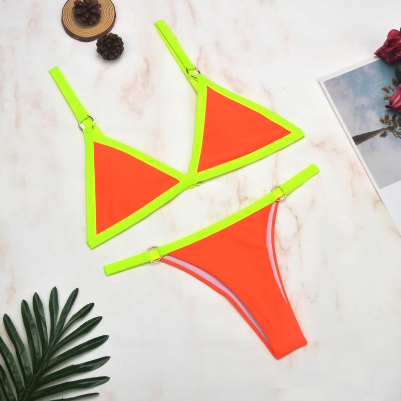 Damen Bikini-Set mit Dreiecksausschnitt und verstellbaren Trägern | Zweiteiler