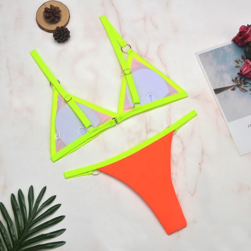 Damen Bikini-Set mit Dreiecksausschnitt und verstellbaren Trägern | Zweiteiler