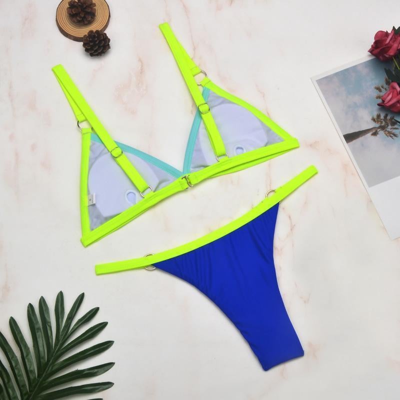 Damen Bikini-Set mit Dreiecksausschnitt und verstellbaren Trägern | Zweiteiler