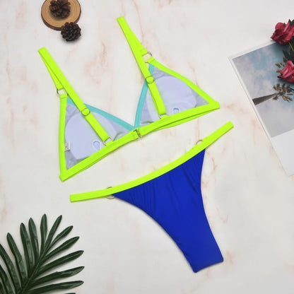 Damen Bikini-Set mit Dreiecksausschnitt und verstellbaren Trägern | Zweiteiler