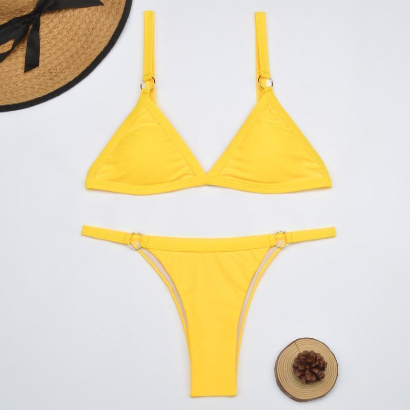 Damen Bikini-Set mit Dreiecksausschnitt und verstellbaren Trägern | Zweiteiler
