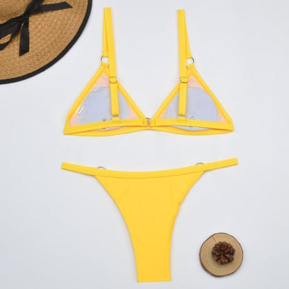 Damen Bikini-Set mit Dreiecksausschnitt und verstellbaren Trägern | Zweiteiler
