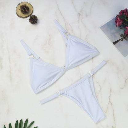 Damen Bikini-Set mit Dreiecksausschnitt und verstellbaren Trägern | Zweiteiler