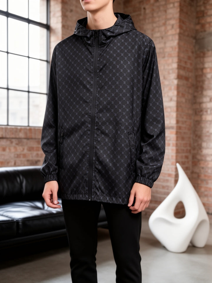 Herren Kapuzenjacke | Reguläre Passform | Leichte Jacke mit Reissverschluss | Freizeit & Outdoor