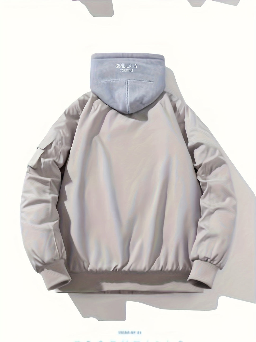 Herren Bomberjacke mit Kapuze | Bequeme Passform mit Reissverschluss | Layered Hood Design | Streetwear Freizeitlook