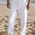 Herrenhose | Regular Fit Hose mit Geradem Bein | Kordelzugbund | Lässiger Sommerstil