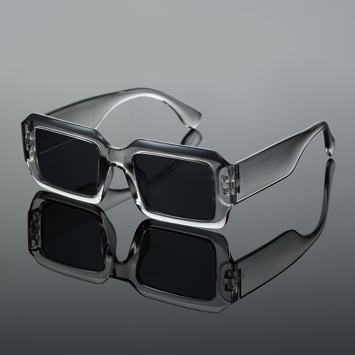 Herren Sonnenbrille | Übergroße Eckige Form und Getönte Gläser | Moderner Streetwear-Look