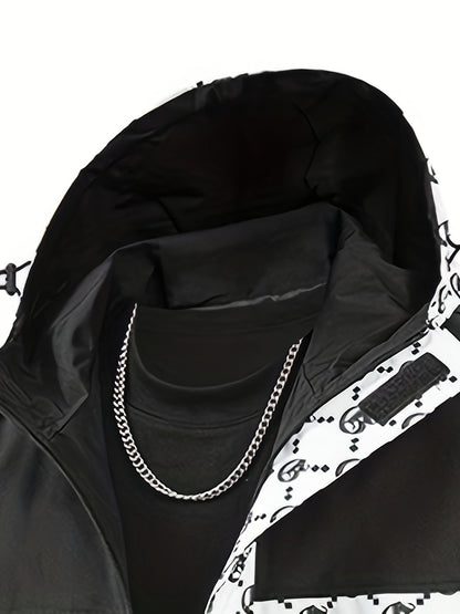 Herren Kapuzenjacke | Reguläre Passform | Windbreaker mit Reissverschluss | Outdoor Freizeitlook
