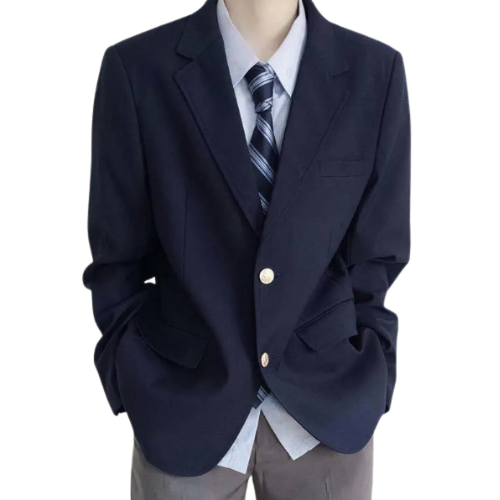 Blazer homme avec coupe classique, patte de boutonnage simple et fermeture à boutons | Col à revers