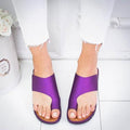 Damen Sandalen mit Flachem Riemen | Modell mit Mehrlagigen Riemen