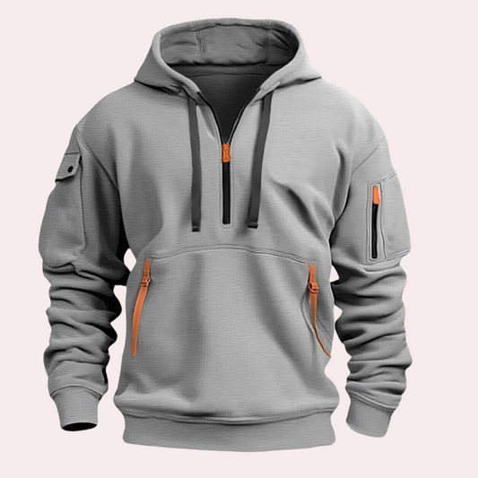 Herren Funktionaler Hoodie mit Reißverschluss – Bequem und praktisch für Alltag und Outdoor-Einsätze