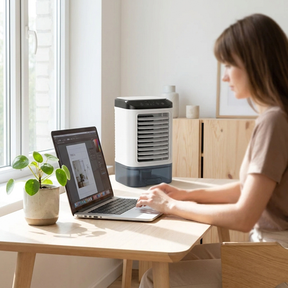 Refroidisseur d'air compact avec 3 niveaux et réservoir d'eau