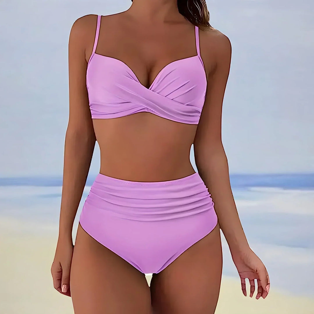 Set bikini donna vita alta motivo leopardato due pezzi bikini | Wild