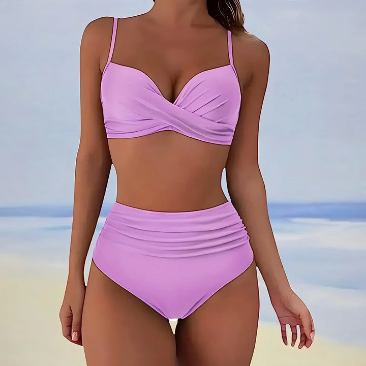 Set bikini donna vita alta motivo leopardato due pezzi bikini | Wild