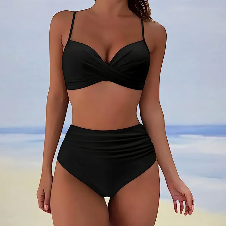 Set bikini donna vita alta motivo leopardato due pezzi bikini | Wild