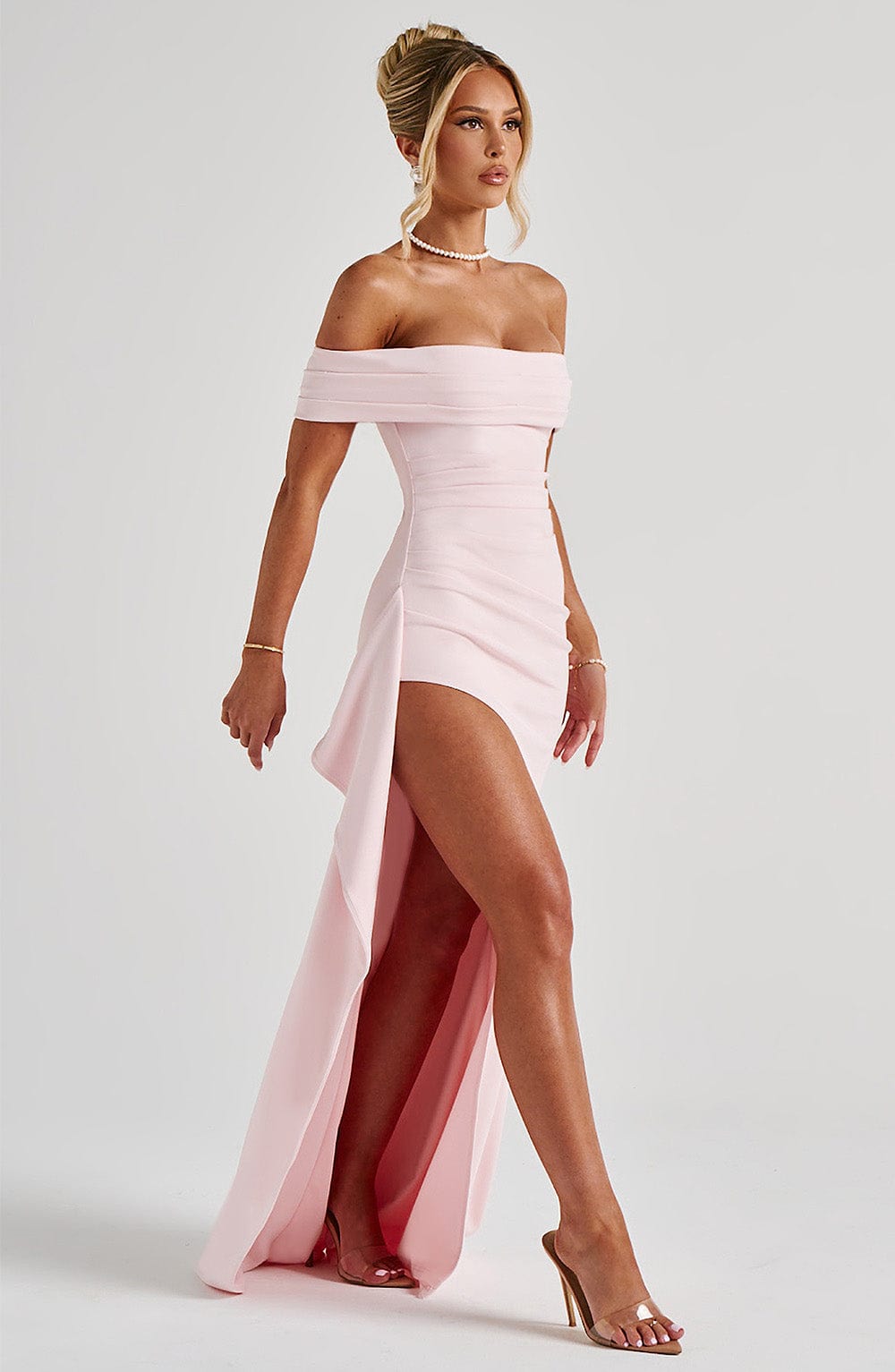 Rochie maxi damă cu umeri descoperiți | Croială mulată