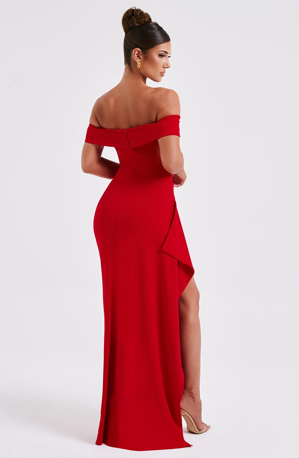 Rochie maxi damă cu umeri descoperiți | Croială mulată