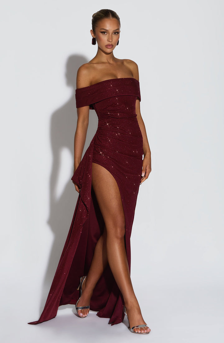 Rochie maxi damă cu umeri descoperiți | Croială mulată