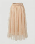 Damen Langarm Enganliegendes Midi Kleid | Transparenter Rock
