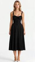 Damen Midikleid | Fit-and-Flare Passform | Florales Design | Sommerlicher Anlasslook