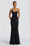 Damen Ärmelloses Maxikleid Mit Herzförmigem Ausschnitt Bodycon Passform | Figurbetont