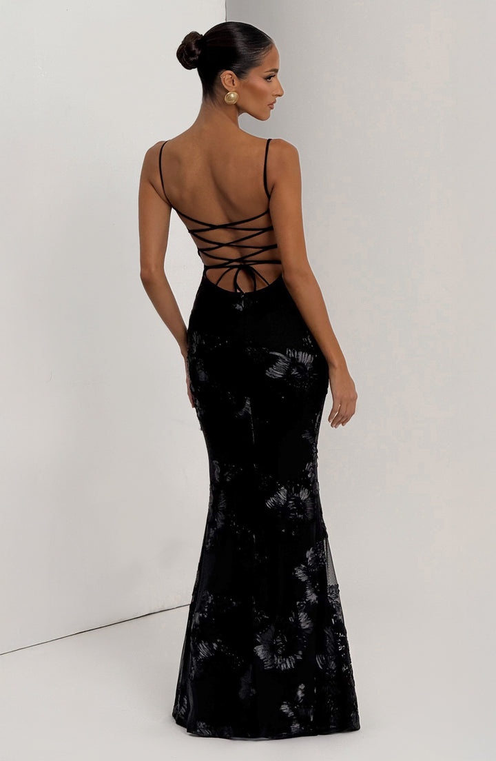 Rochie maxi damă fără mâneci cu decolteu în formă de inimă | Croială mulată
