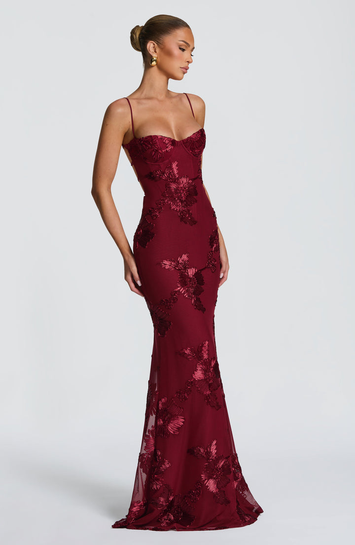 Rochie maxi damă fără mâneci cu decolteu în formă de inimă | Croială mulată