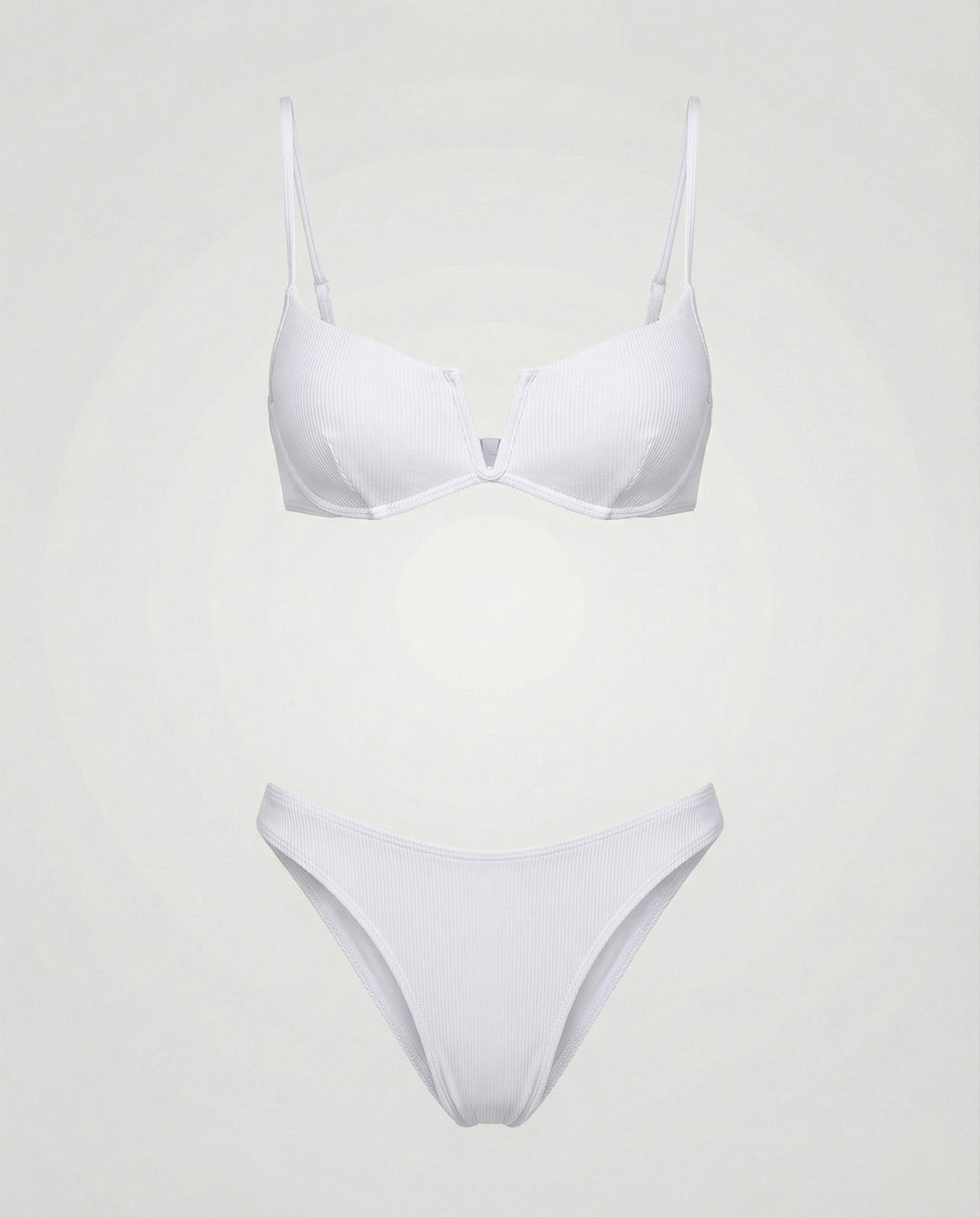 Damski bikini z fiszbinami i efektem push-up | Regulowane ramiączka