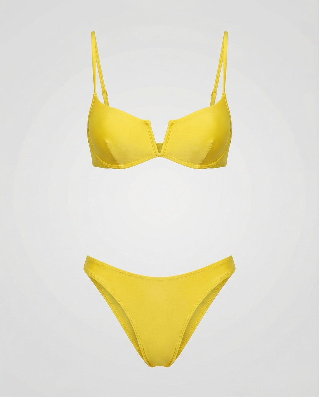 Damski bikini z fiszbinami i efektem push-up | Regulowane ramiączka