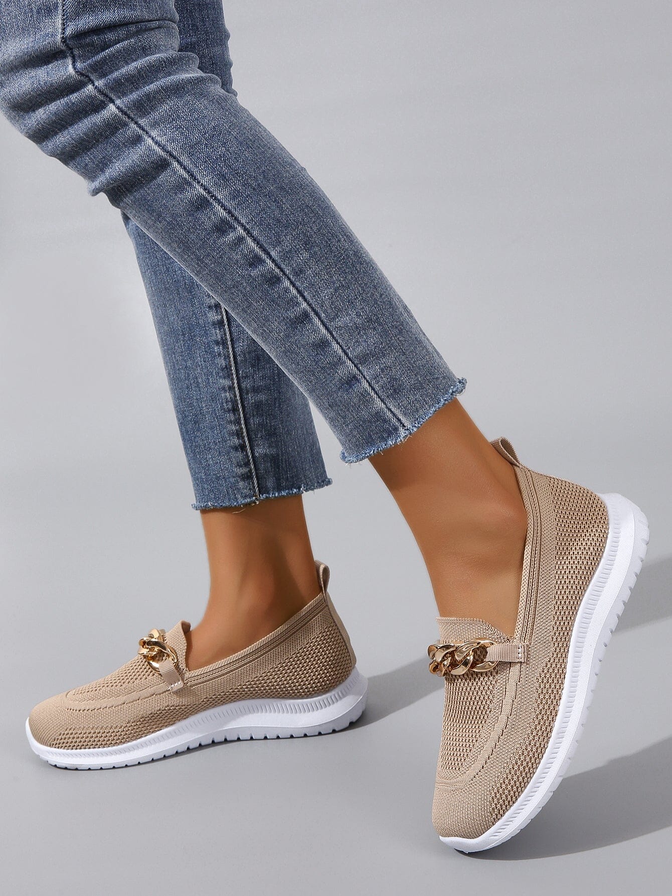Mocassins en maille pour femme à enfiler | Décontracté